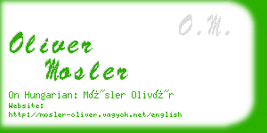 oliver mosler business card